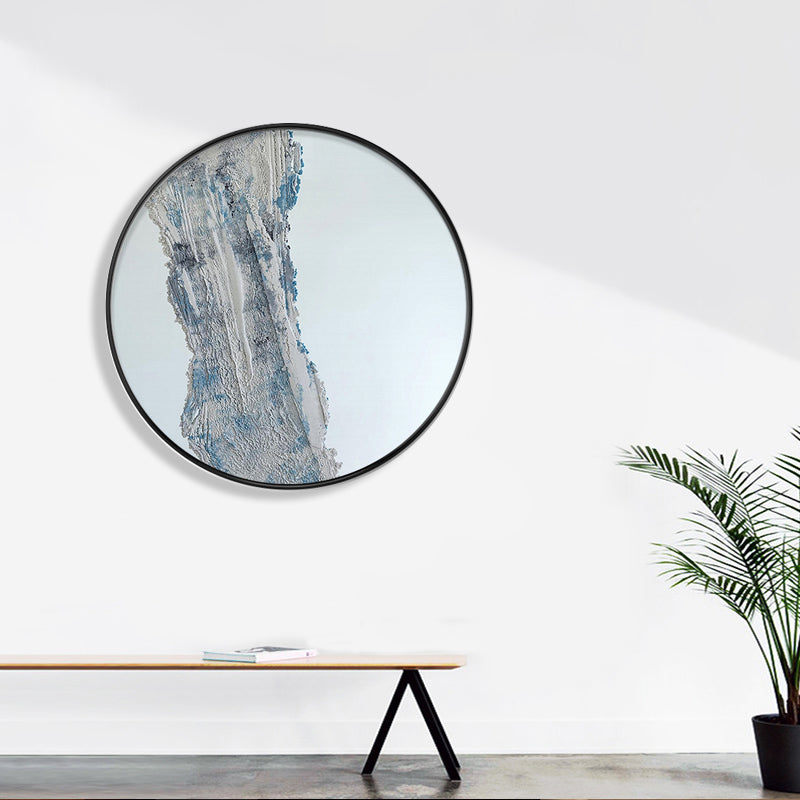 Brehn | Pastellfarbener abstrakter Leinwandtexturiert skandinavischer Stil Mädchen Schlafzimmer Wandkunst Druck