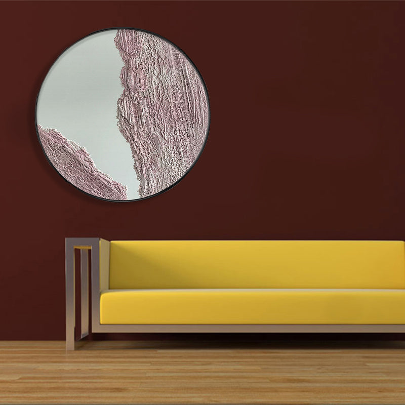 Brehn | Pastellfarbener abstrakter Leinwandtexturiert skandinavischer Stil Mädchen Schlafzimmer Wandkunst Druck