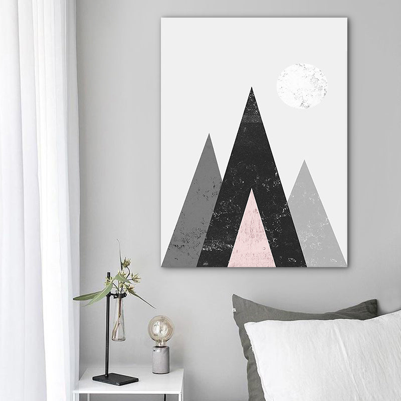 Brehn | Rolling Mountains Wanddeko Pastellfarben Skandinavischer Stil Leinwand für Esszimmer