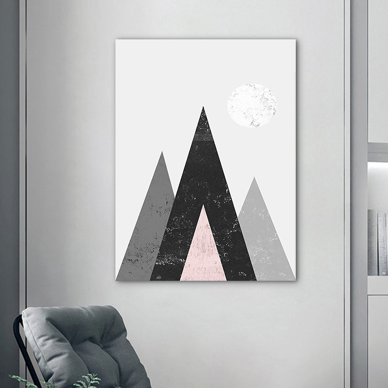 Brehn | Rolling Mountains Wanddeko Pastellfarben Skandinavischer Stil Leinwand für Esszimmer