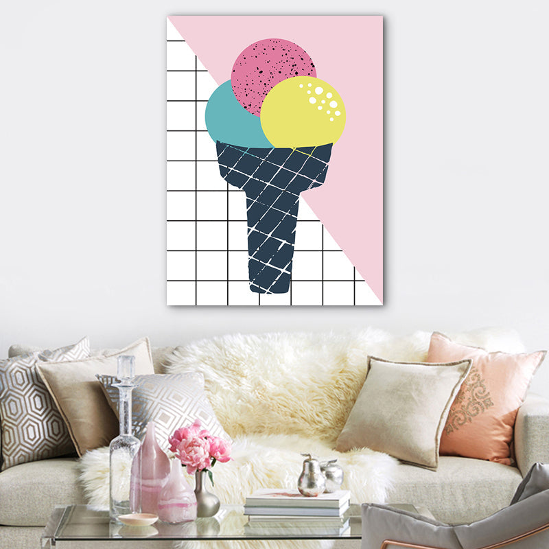 Brehn | Skandinavische stilvolle Lebensmittel Wandkunst Dekor Pastellfarbe Esszimmer Wrap-Leinwand