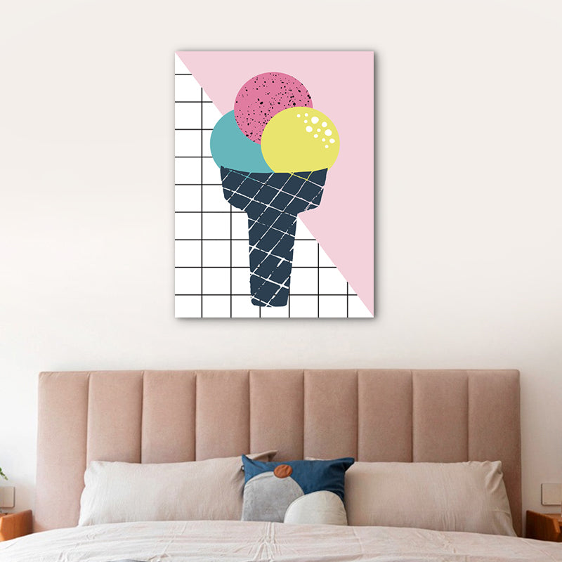 Brehn | Skandinavische stilvolle Lebensmittel Wandkunst Dekor Pastellfarbe Esszimmer Wrap-Leinwand