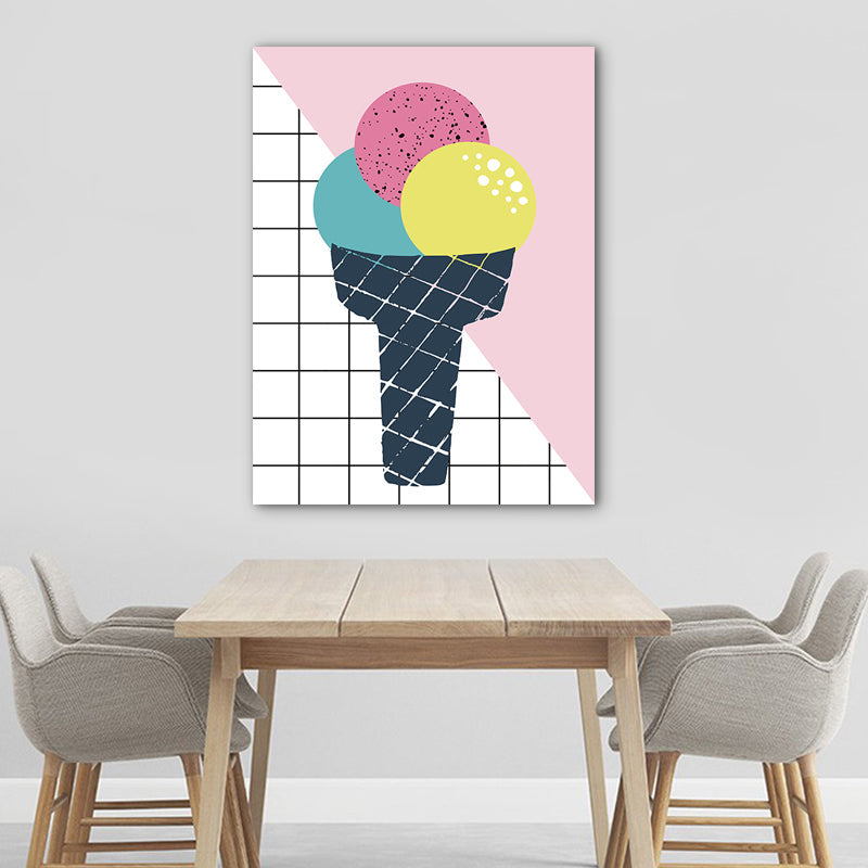 Brehn | Skandinavische stilvolle Lebensmittel Wandkunst Dekor Pastellfarbe Esszimmer Wrap-Leinwand
