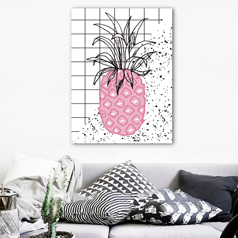 Brehn | Skandinavische stilvolle Lebensmittel Wandkunst Dekor Pastellfarbe Esszimmer Wrap-Leinwand