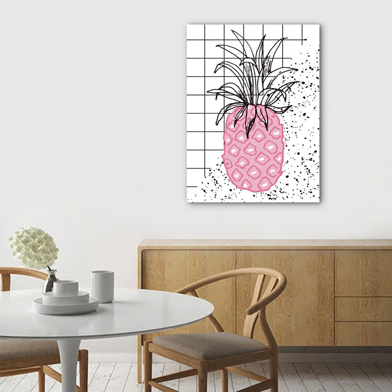 Brehn | Skandinavische stilvolle Lebensmittel Wandkunst Dekor Pastellfarbe Esszimmer Wrap-Leinwand