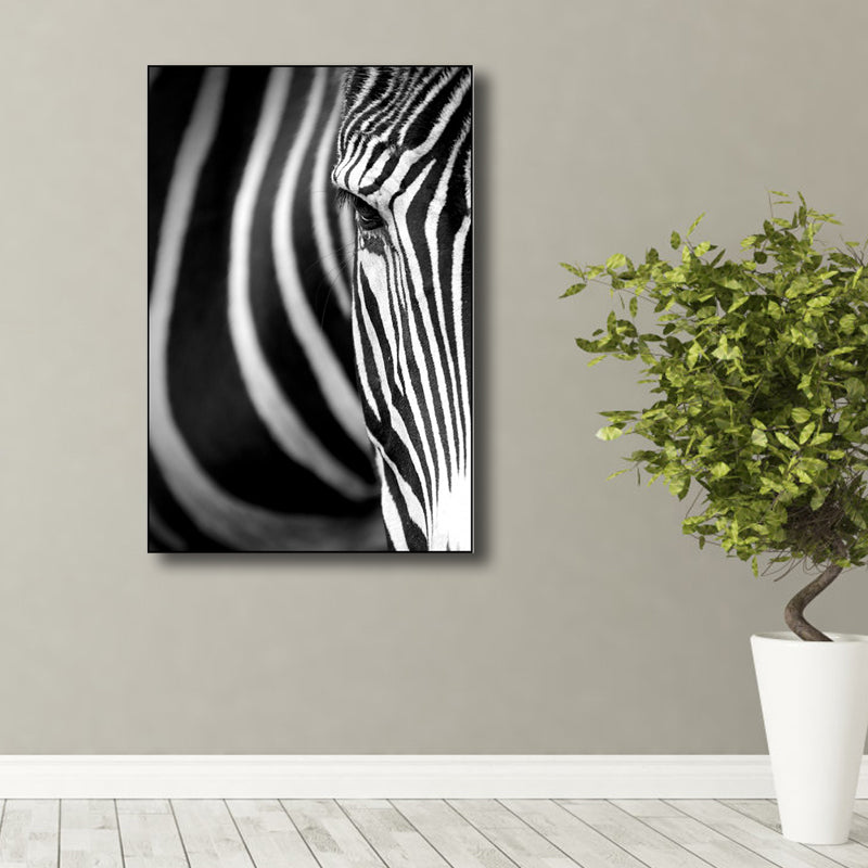 Brehn | Fotografie Zebra Leinwand Wandkunst Sanfte Farben Vintage-Stil Gemälde für das Wohnzimmer
