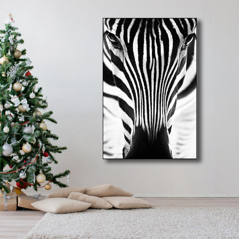 Brehn | Fotografie Zebra Leinwand Wandkunst Sanfte Farben Vintage-Stil Gemälde für das Wohnzimmer