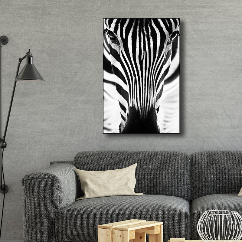 Brehn | Fotografie Zebra Leinwand Wandkunst Sanfte Farben Vintage-Stil Gemälde für das Wohnzimmer