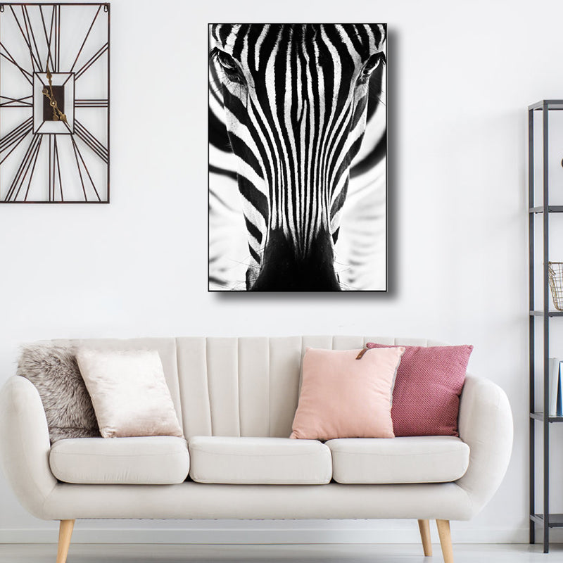 Brehn | Fotografie Zebra Leinwand Wandkunst Sanfte Farben Vintage-Stil Gemälde für das Wohnzimmer