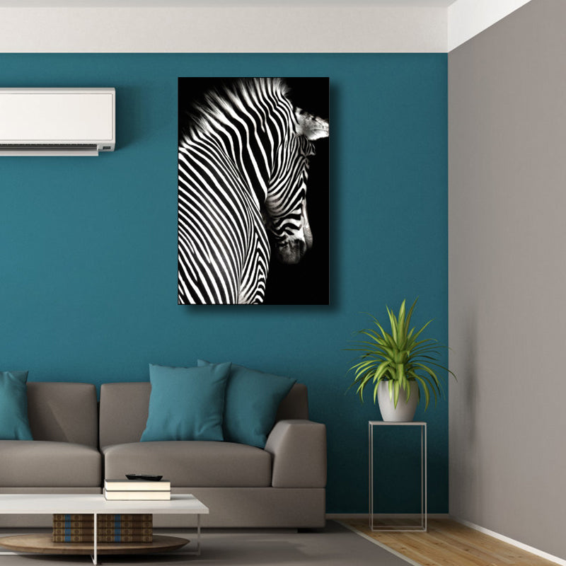 Brehn | Fotografie Zebra Leinwand Wandkunst Sanfte Farben Vintage-Stil Gemälde für das Wohnzimmer