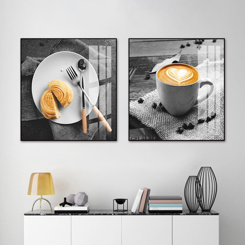 Brehn | Foto Getränke Wandkunst Set Helle Farbe Zeitgenössischer Leinwanddruck für das Esszimmer