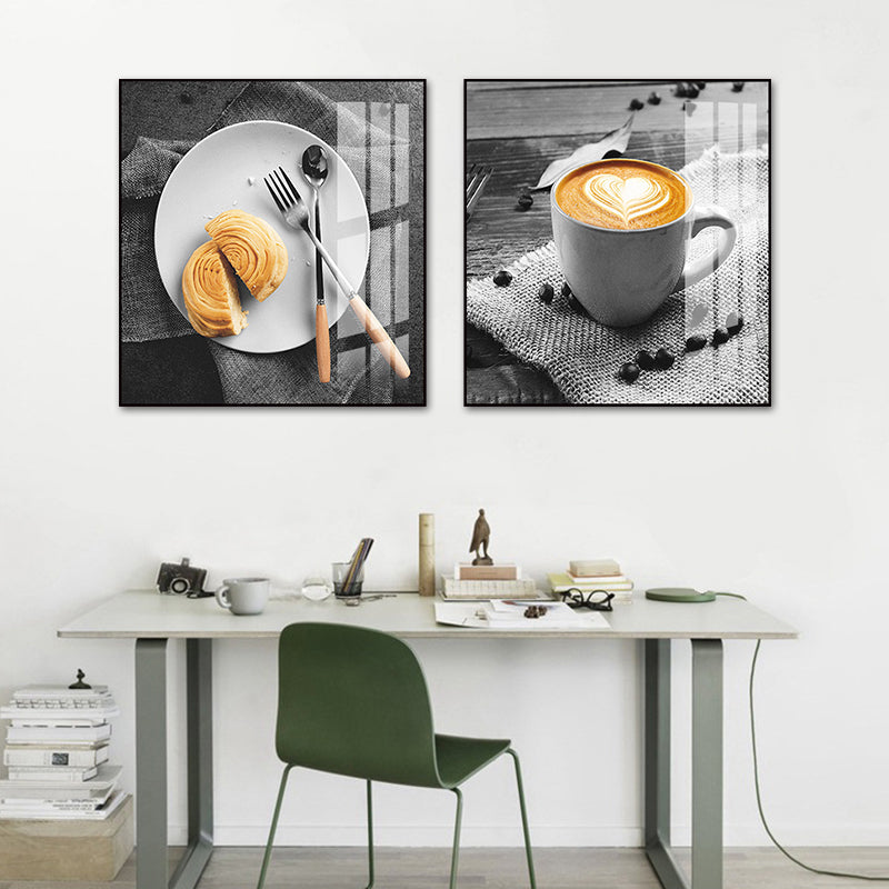 Brehn | Foto Getränke Wandkunst Set Helle Farbe Zeitgenössischer Leinwanddruck für das Esszimmer