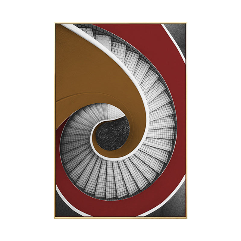 Brehn | Moderne Wendeltreppe Leinwand Pastellfarbe Schlafzimmer Wanddekoration, mehrere Größen
