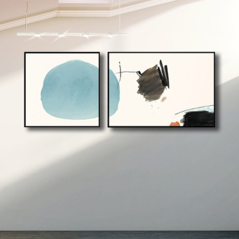 Brehn | Pinselstrich Wanddekoration Zeitgenössische Kunst Leinwand Mehrteiliges Gemälde in sanften Farben