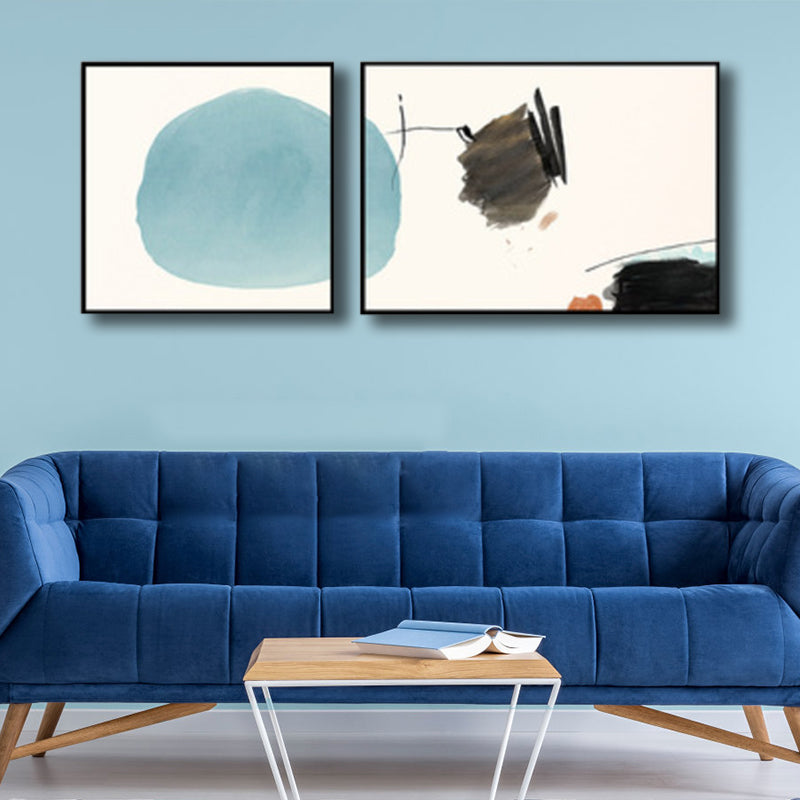 Brehn | Pinselstrich Wanddekoration Zeitgenössische Kunst Leinwand Mehrteiliges Gemälde in sanften Farben