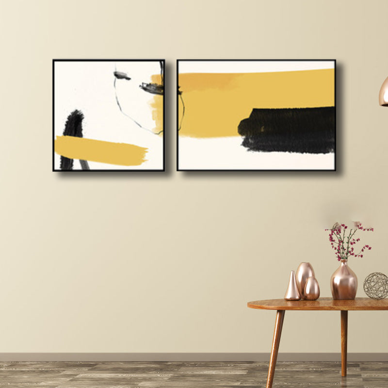 Brehn | Pinselstrich Wanddekoration Zeitgenössische Kunst Leinwand Mehrteiliges Gemälde in sanften Farben