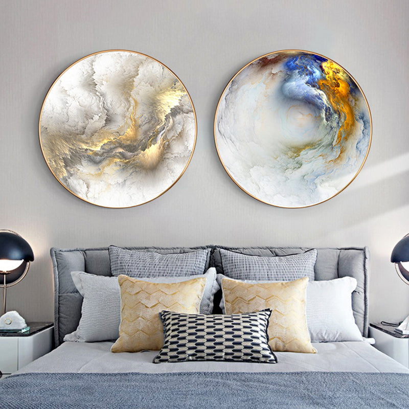Brehn | Abstracte Leinwandkunstdruck für das Esszimmer in hellen Farben, mehrere Größen erhältlich