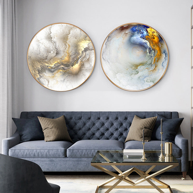 Brehn | Abstracte Leinwandkunstdruck für das Esszimmer in hellen Farben, mehrere Größen erhältlich
