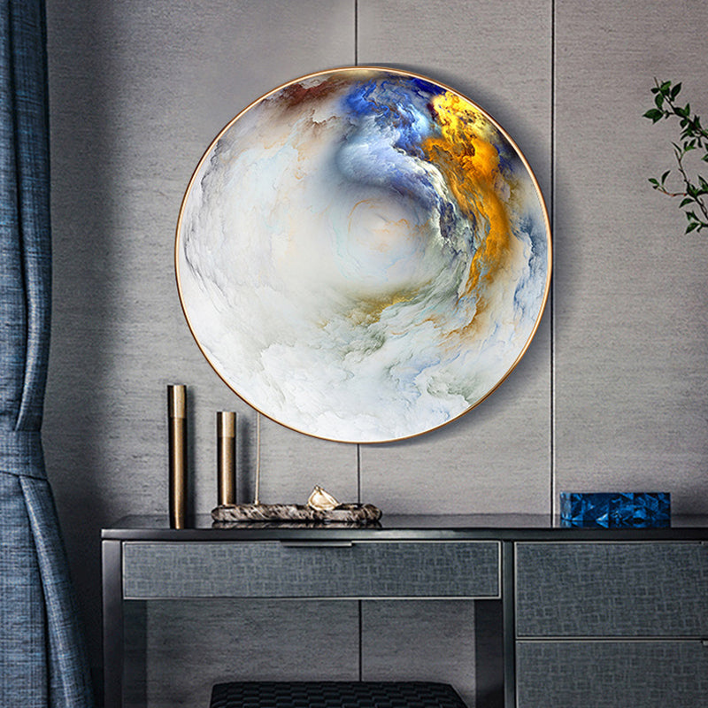 Brehn | Abstracte Leinwandkunstdruck für das Esszimmer in hellen Farben, mehrere Größen erhältlich