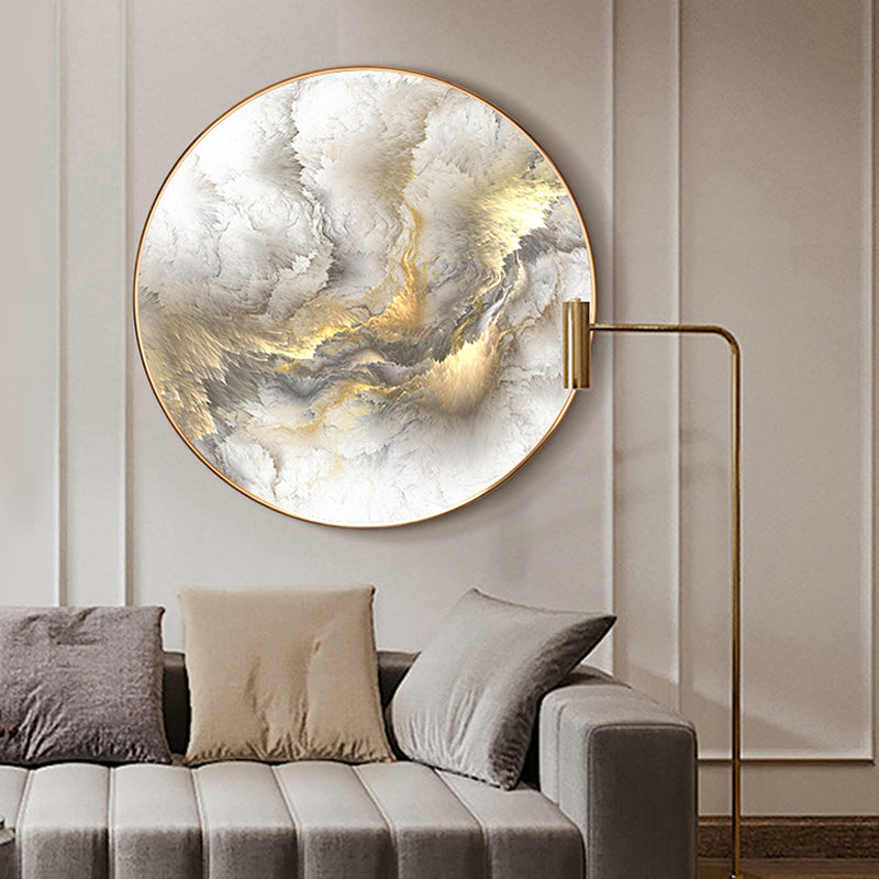 Brehn | Abstracte Leinwandkunstdruck für das Esszimmer in hellen Farben, mehrere Größen erhältlich