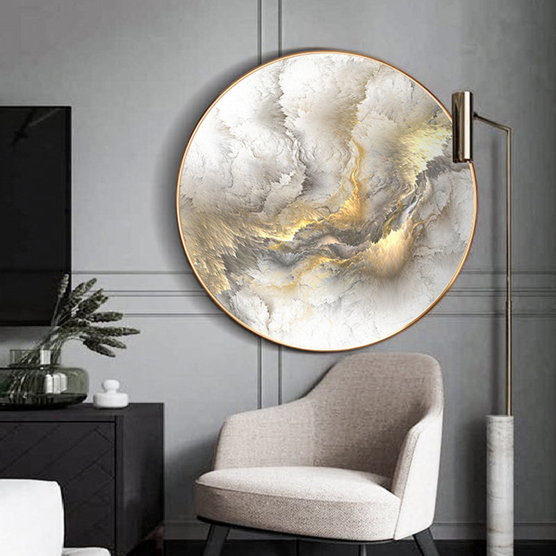 Brehn | Abstracte Leinwandkunstdruck für das Esszimmer in hellen Farben, mehrere Größen erhältlich
