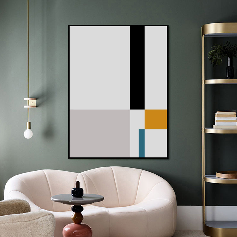 Brehn | Illustration Geometrische Kunstdruck Texturiert Minimalismus Wohnzimmer Leinwand in Helle Farbe
