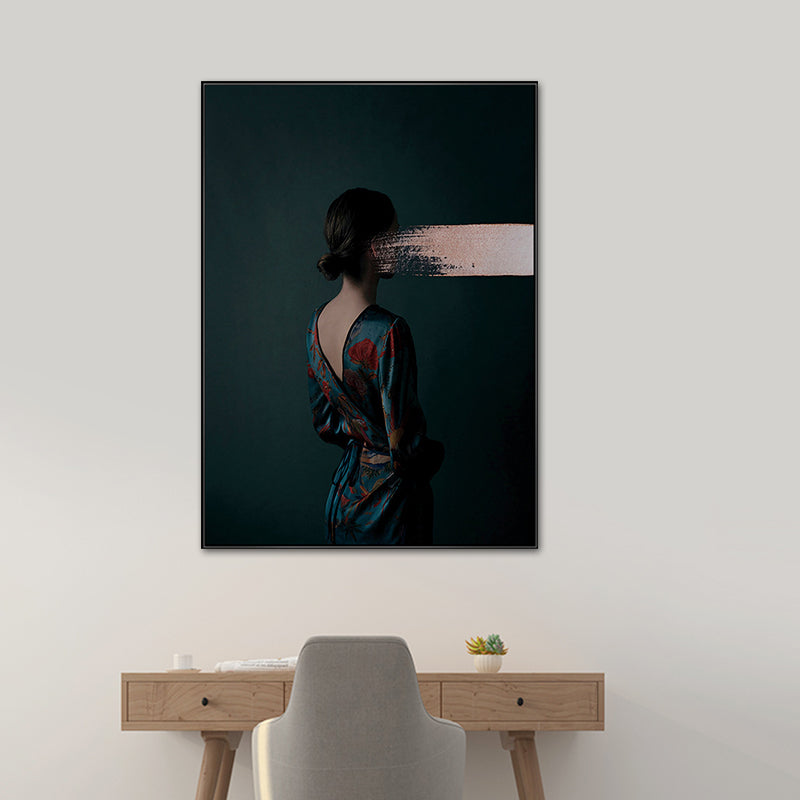 Brehn | Zeitgenössisches Mädchen Leinwanddruck Figur Pastellfarben Wanddekoration, mehrere Größenoptionen