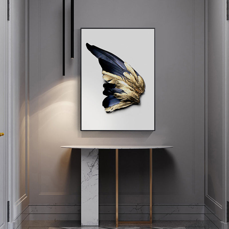Brehn | Vogel Federn Fotografie Wand Dekor Zeitgenössische Leinwandmalerei, multiple Größen