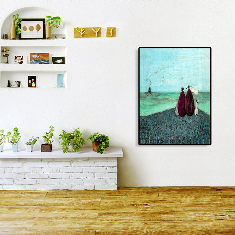 Brehn | Canvas Texturiertes Kunstdruck Abstrakter Expressionismus Spielende Figur Malerei, Mehrere Größen