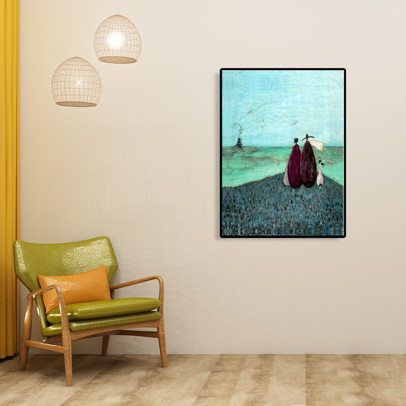 Brehn | Canvas Texturiertes Kunstdruck Abstrakter Expressionismus Spielende Figur Malerei, Mehrere Größen