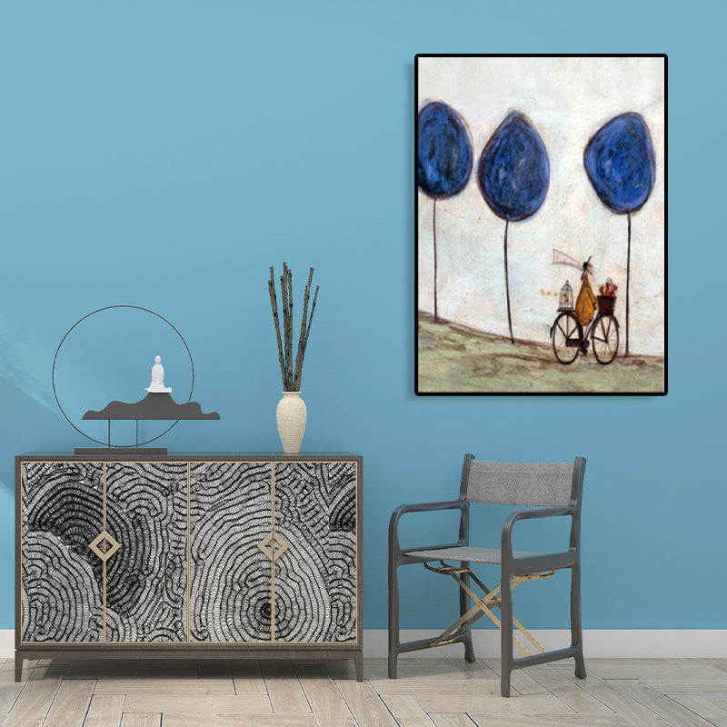Brehn | Canvas Texturiertes Kunstdruck Abstrakter Expressionismus Spielende Figur Malerei, Mehrere Größen