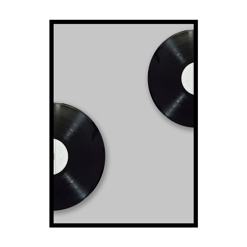 Brehn | Musik CD Disk Wanddekor Vintage-Stil Texturiertes Schlafzimmer Leinwanddruck, Mehrere Größen