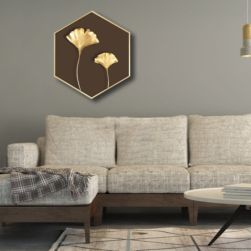 Brehn | Nordic Plating Leaves Wanddeko Jungenzimmer Leinwanddruck in sanften Farben, mehrere Größen