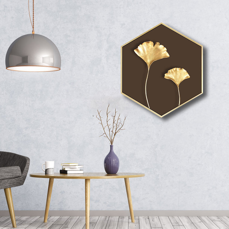 Brehn | Nordic Plating Leaves Wanddeko Jungenzimmer Leinwanddruck in sanften Farben, mehrere Größen