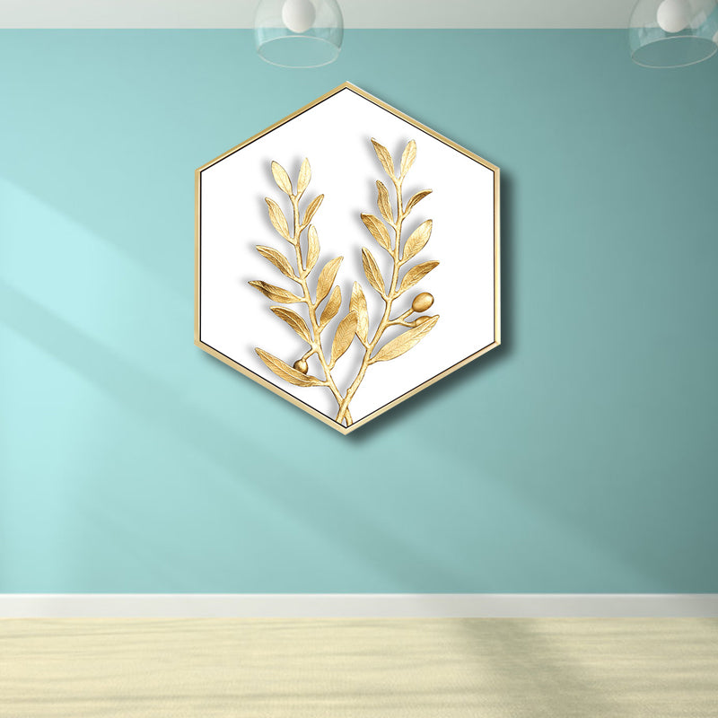 Brehn | Nordic Plating Leaves Wanddeko Jungenzimmer Leinwanddruck in sanften Farben, mehrere Größen