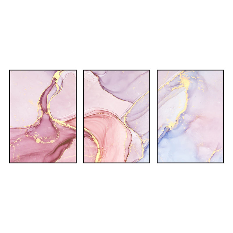 Brehn | Aquarellmuster-Leinwanddruck Sanfte Farben Moderne Kunststil Malerei für Wohnzimmer