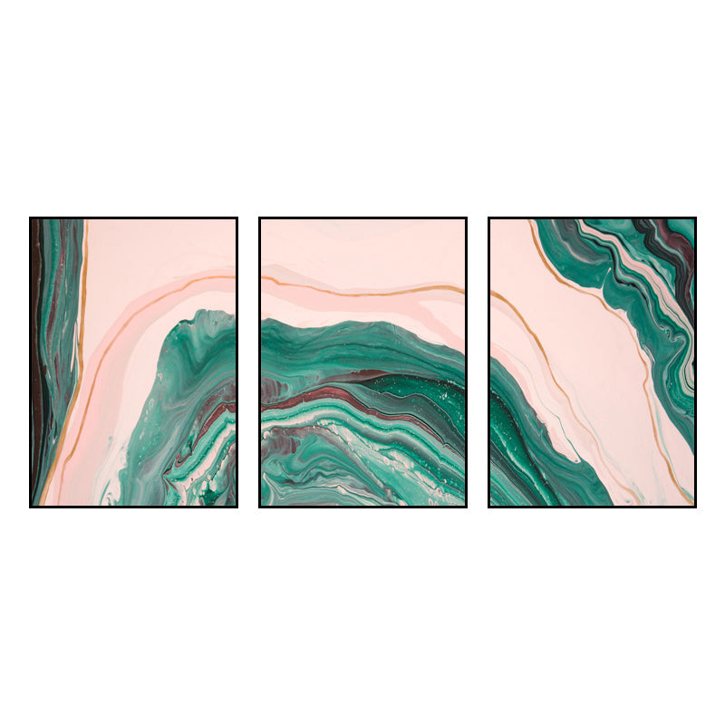 Brehn | Aquarellmuster-Leinwanddruck Sanfte Farben Moderne Kunststil Malerei für Wohnzimmer