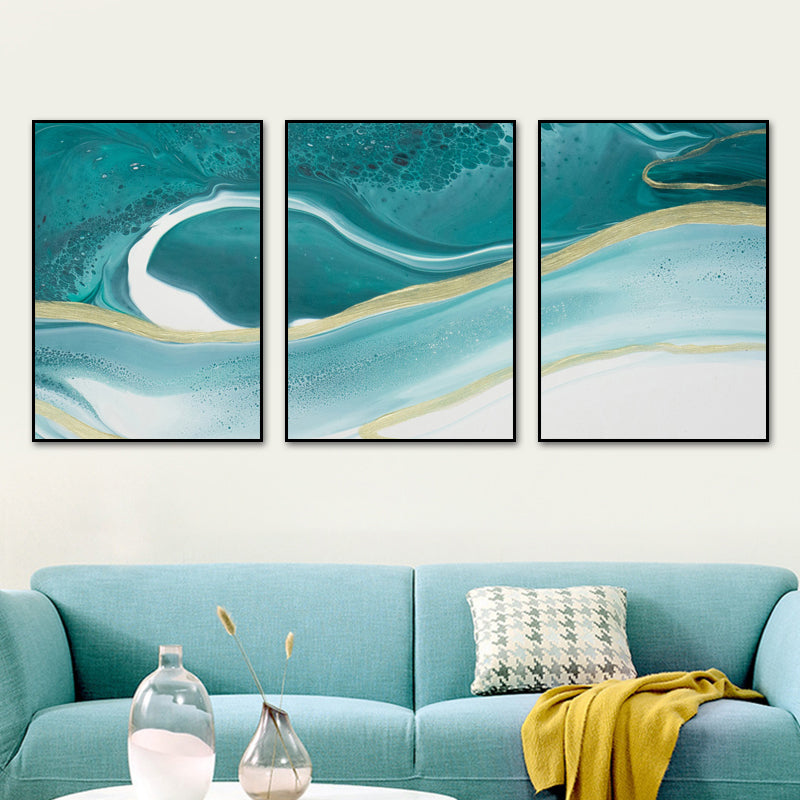Brehn | Aquarellmuster-Leinwanddruck Sanfte Farben Moderne Kunststil Malerei für Wohnzimmer