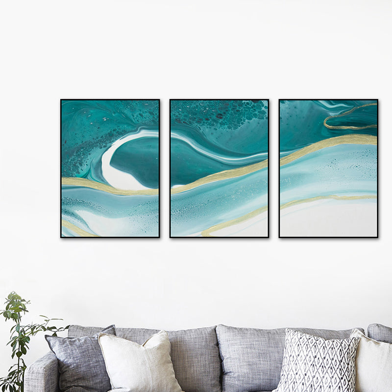 Brehn | Aquarellmuster-Leinwanddruck Sanfte Farben Moderne Kunststil Malerei für Wohnzimmer