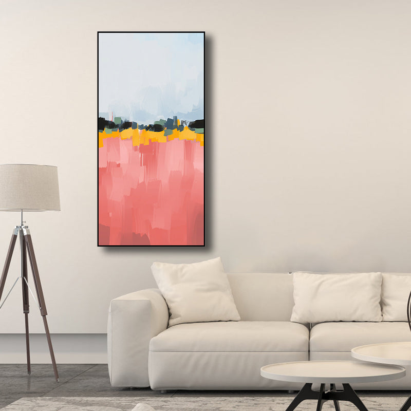 Brehn | Helle Farben Pinselstrich Leinwand Moderne Kunststil Texturierte Wanddekoration für das Wohnzimmer