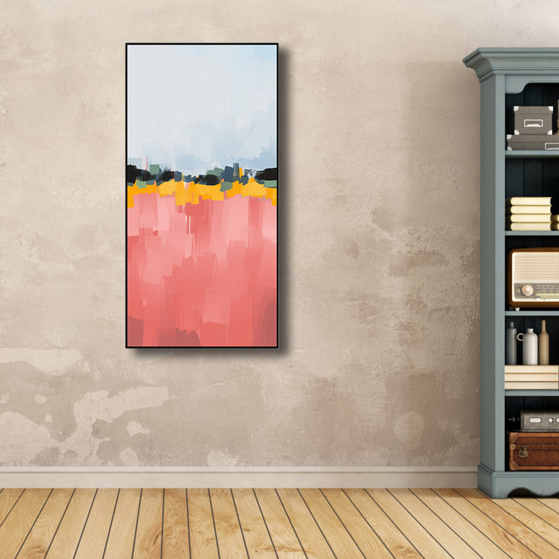 Brehn | Helle Farben Pinselstrich Leinwand Moderne Kunststil Texturierte Wanddekoration für das Wohnzimmer