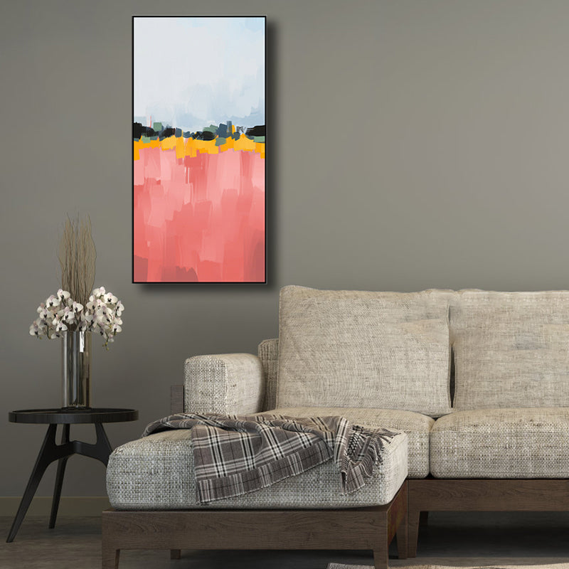 Brehn | Helle Farben Pinselstrich Leinwand Moderne Kunststil Texturierte Wanddekoration für das Wohnzimmer