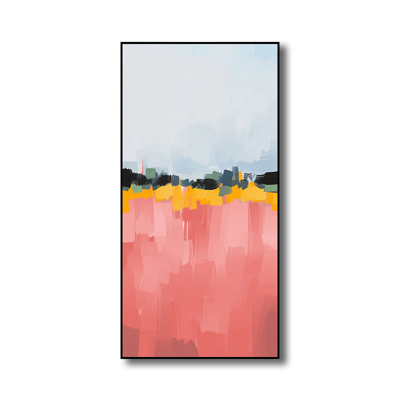 Brehn | Helle Farben Pinselstrich Leinwand Moderne Kunststil Texturierte Wanddekoration für das Wohnzimmer