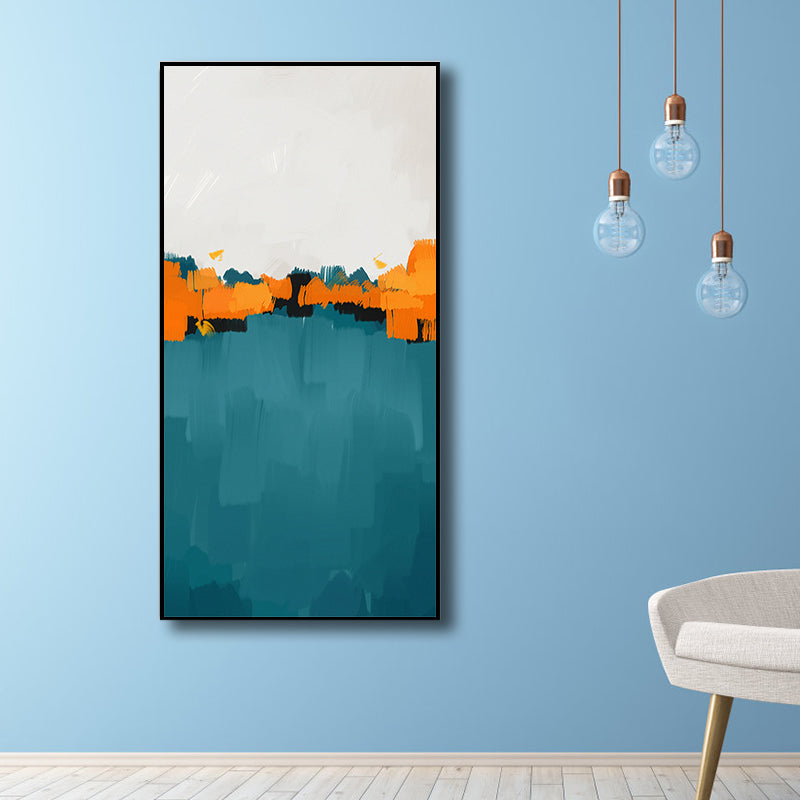 Brehn | Helle Farben Pinselstrich Leinwand Moderne Kunststil Texturierte Wanddekoration für das Wohnzimmer