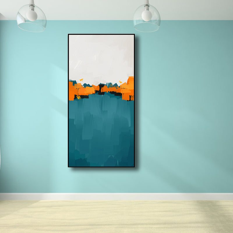 Brehn | Helle Farben Pinselstrich Leinwand Moderne Kunststil Texturierte Wanddekoration für das Wohnzimmer