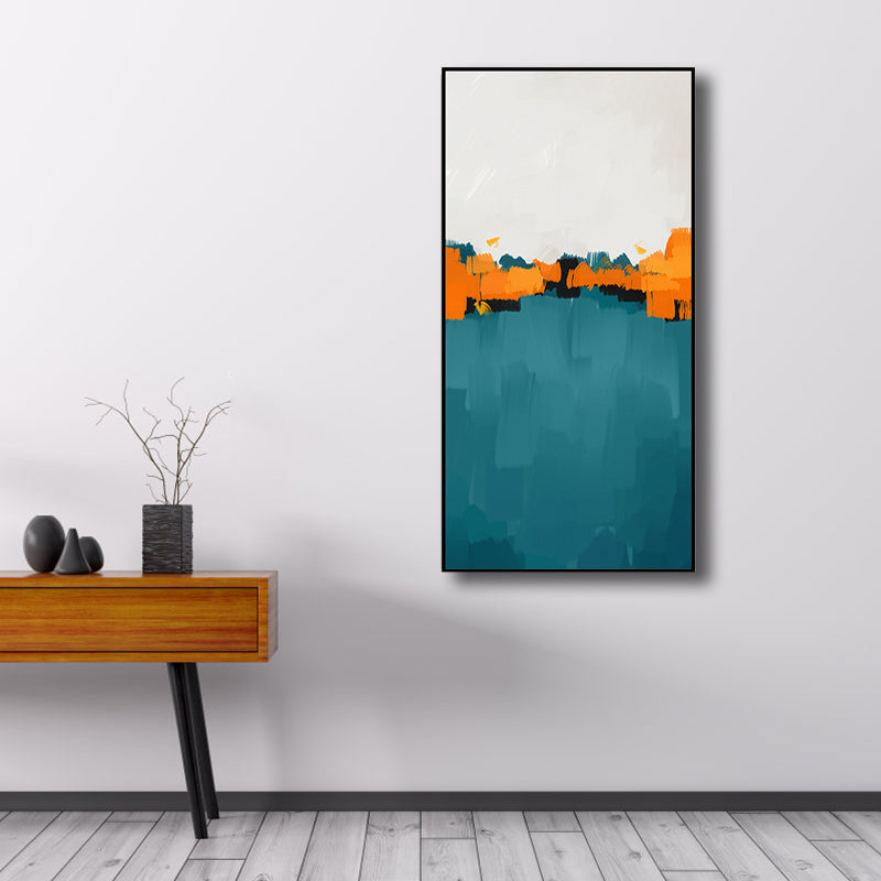 Brehn | Helle Farben Pinselstrich Leinwand Moderne Kunststil Texturierte Wanddekoration für das Wohnzimmer