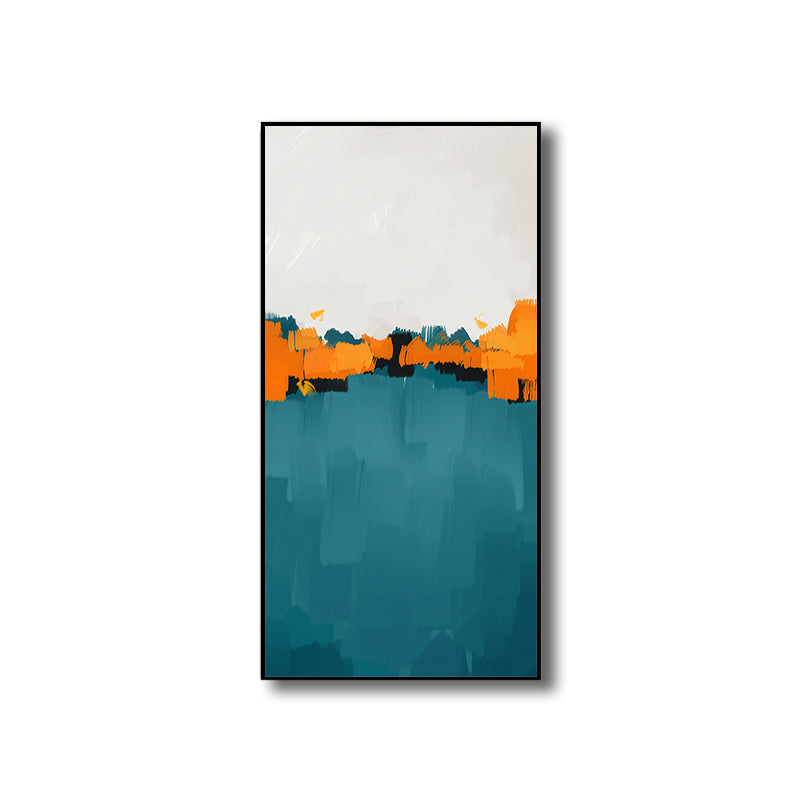 Brehn | Helle Farben Pinselstrich Leinwand Moderne Kunststil Texturierte Wanddekoration für das Wohnzimmer