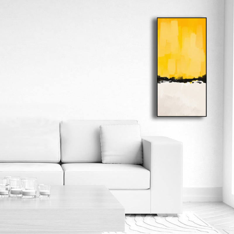 Brehn | Helle Farben Pinselstrich Leinwand Moderne Kunststil Texturierte Wanddekoration für das Wohnzimmer