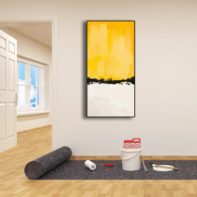 Brehn | Helle Farben Pinselstrich Leinwand Moderne Kunststil Texturierte Wanddekoration für das Wohnzimmer