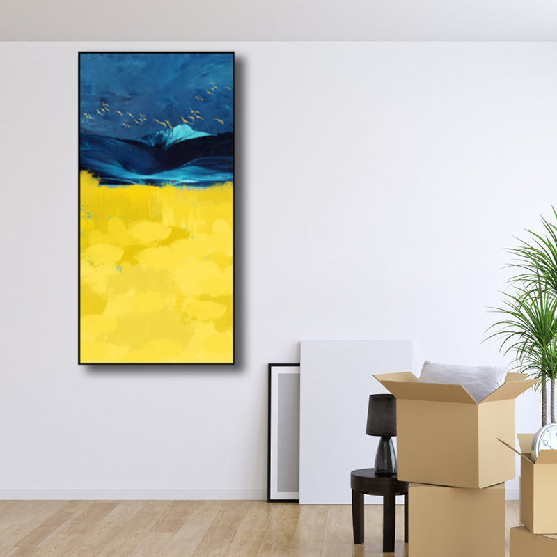 Brehn | Helle Farben Pinselstrich Leinwand Moderne Kunststil Texturierte Wanddekoration für das Wohnzimmer